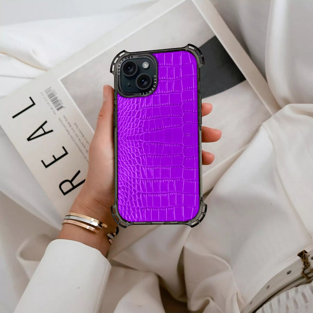 iPhone 15 Plus Alligator Bounce Case MagSafe Compatible Dark Violet