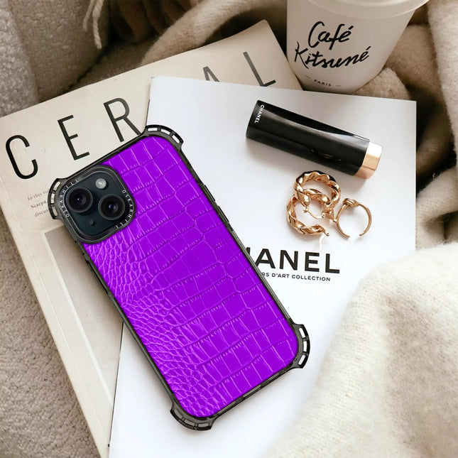 iPhone 15 Plus Alligator Bounce Case MagSafe Compatible Dark Violet