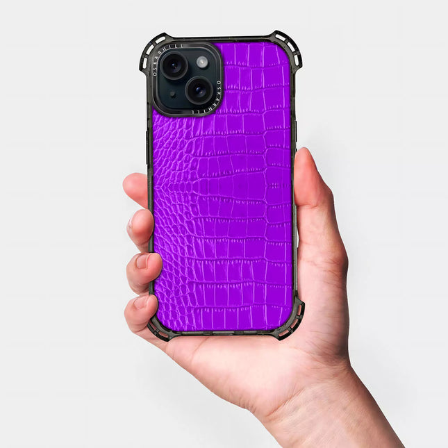 iPhone 15 Alligator Bounce Case MagSafe Compatible Dark Violet