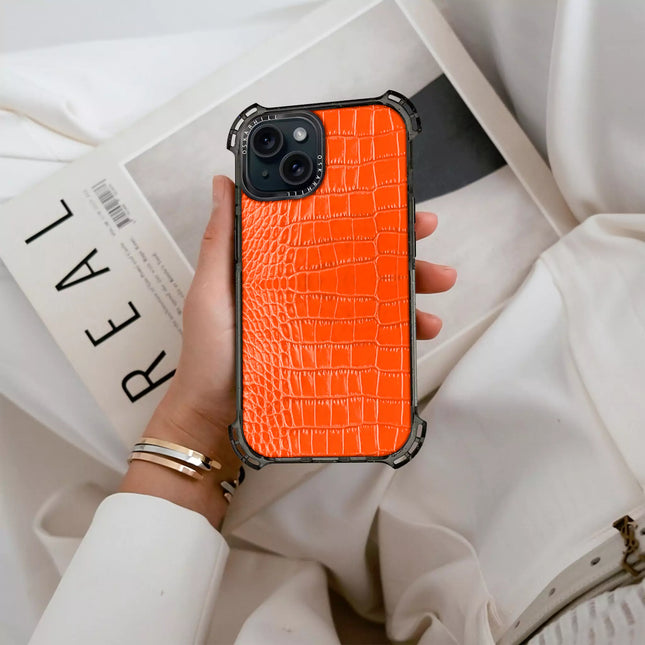 iPhone 15 Alligator Bounce Case MagSafe Compatible Reddish Orange