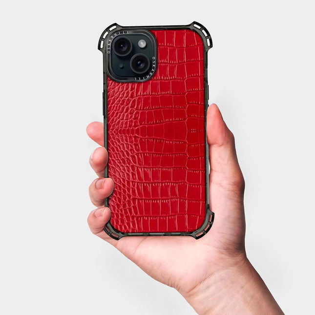 iPhone 14 Plus Alligator Bounce Case MagSafe Compatible Valentine Red