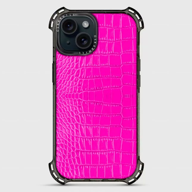 iPhone 14 Alligator Bounce Case MagSafe Compatible Shocking Pink