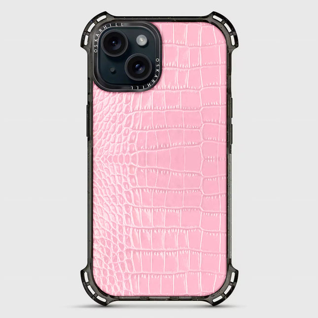 iPhone 15 Alligator Bounce Case MagSafe Compatible Baby Pink