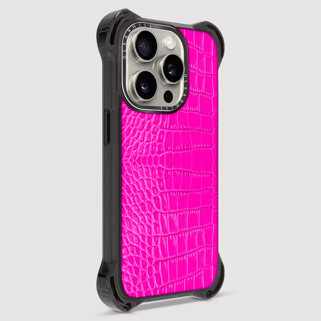 iPhone 13 Pro Max Alligator Bounce Case MagSafe Compatible Shocking Pink