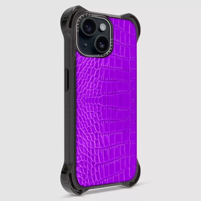 iPhone 14 Plus Alligator Bounce Case MagSafe Compatible Dark Violet