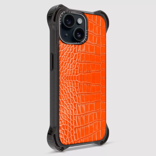 iPhone 15 Plus Alligator Bounce Case MagSafe Compatible Reddish Orange