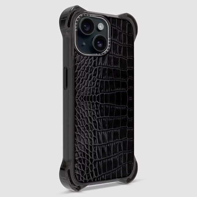 iPhone 14 Alligator Bounce Case MagSafe Compatible Smoky Black