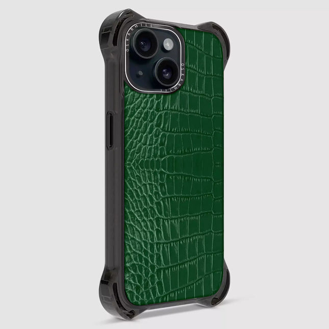 iPhone 14 Plus Alligator Bounce Case MagSafe Compatible Dark Green
