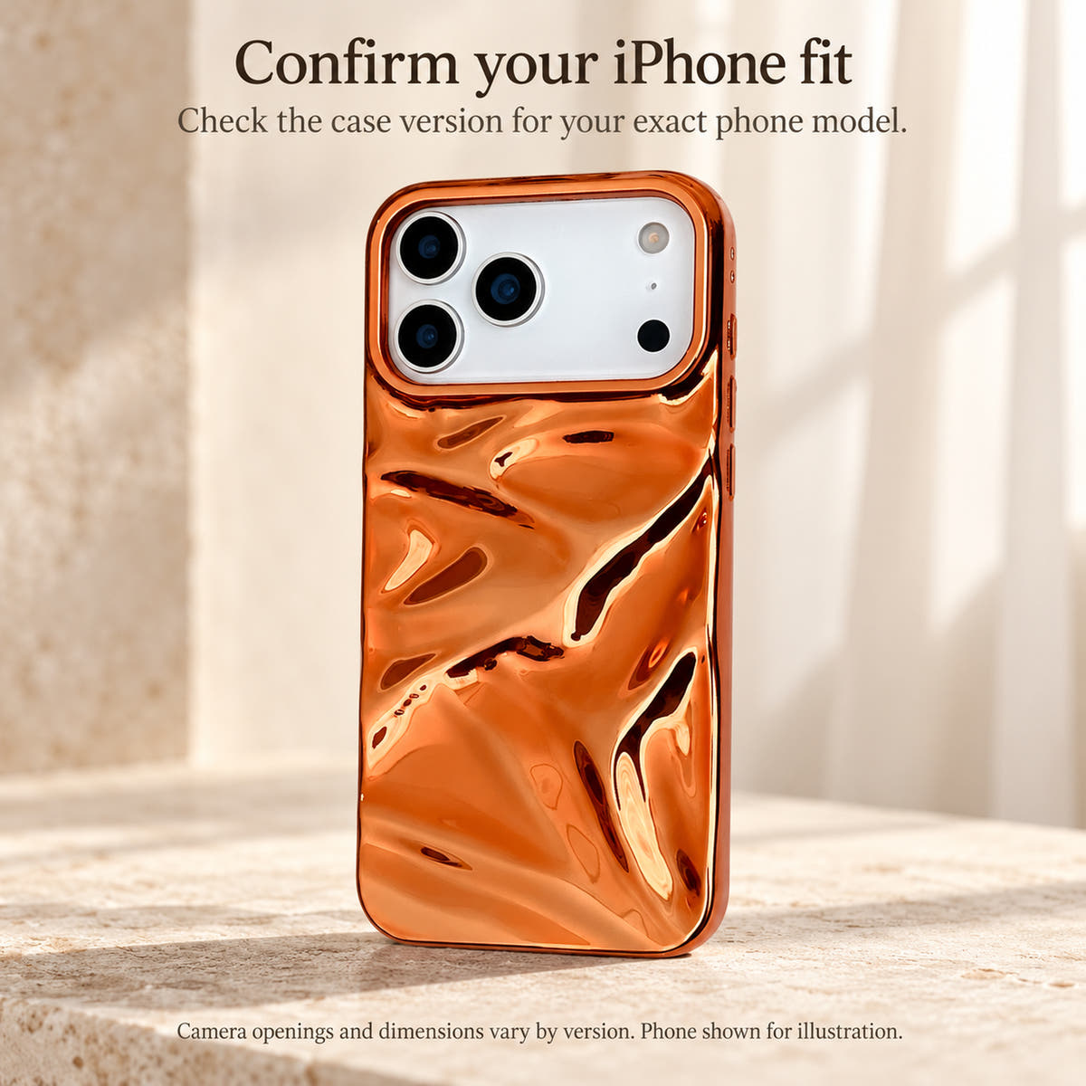 Chrome Wave iPhone case fit guide