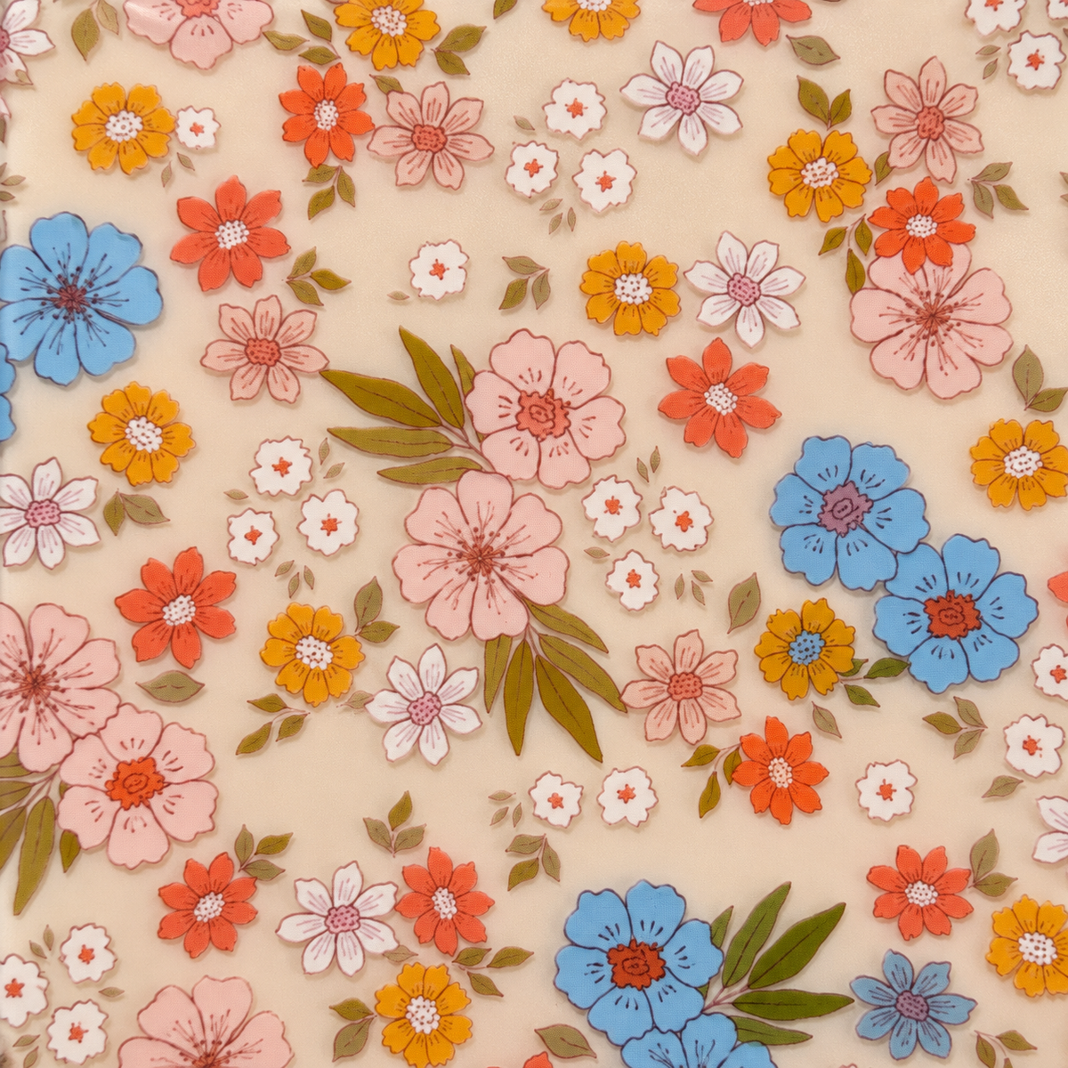 Meadow Floral iPhone case — yellow and coral flower detail.