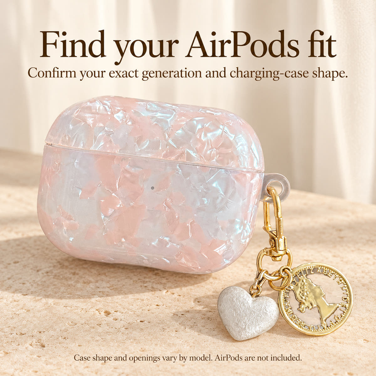 Opal Marble AirPods Case: Confirm your exact generation and charging-case shape.