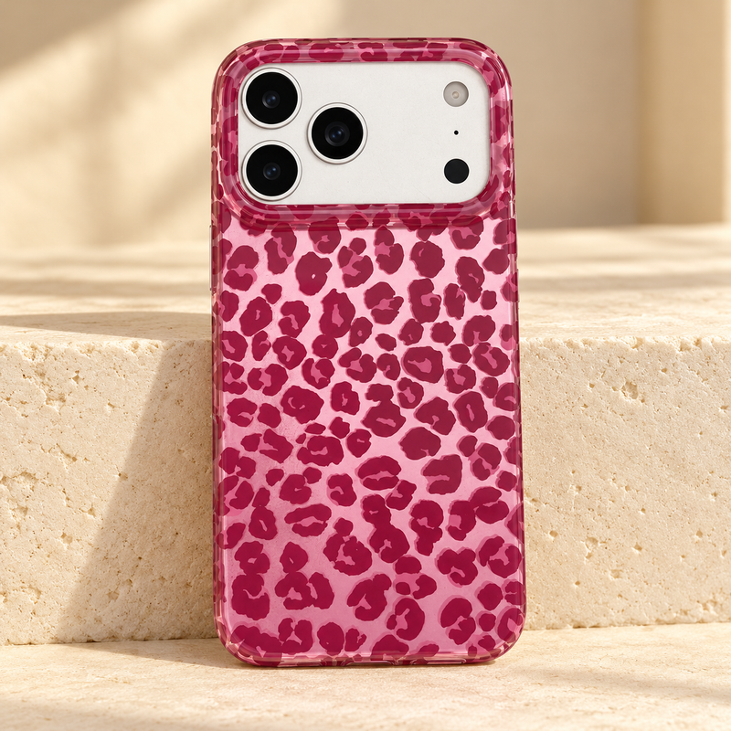 Colour Pop Leopard Print iPhone Case — Pink, hero