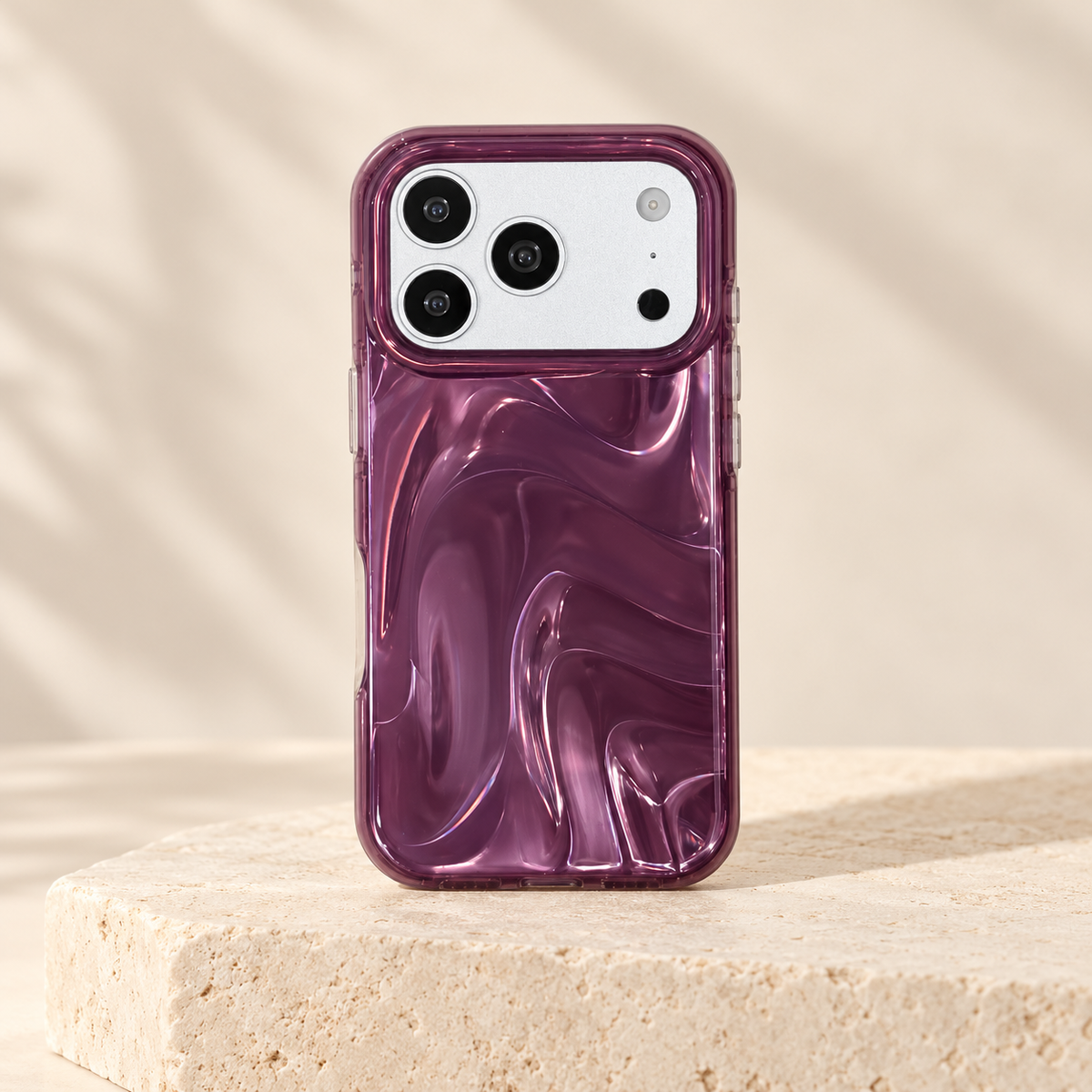 Plum Swirl Glossy iPhone Case — Plum, hero