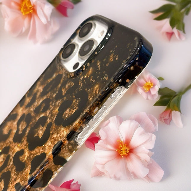 Zahara Luxe Leopard Glitter Phone Case Glossy Bold Protective Design