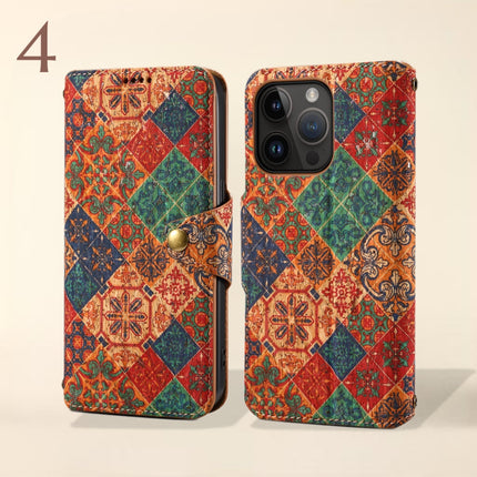 Beautiful Bohemian Wallet iPhone Case with Card Slot, Wallet Flip Phone Case