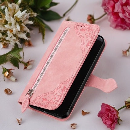 Botanical Embossed Wallet Case for Phone | Leather Flip Cover with Card Slots & Wrist Strap