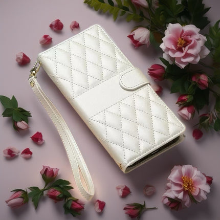 Leather Quilted iPhone Wallet Case | Flip Cover with Card Slots, Wrist Strap & Full Protection