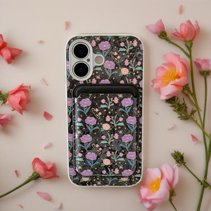 Elysia Floral MagSafe Wallet Phone Case with Elegant Card Holder