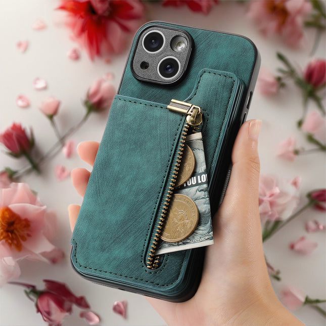 Prestige Zip Leather Phone Case | Wallet Phone Cover with Card Slots