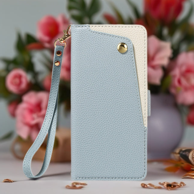 PetalLuxe Leather Wallet Phone Case Card Holder Stand Cover with Wrist Strap