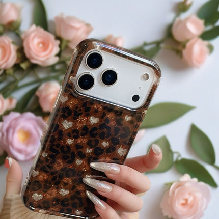 Glitter Leopard Heart Case for iPhone | Sparkly Protective Phone Cover