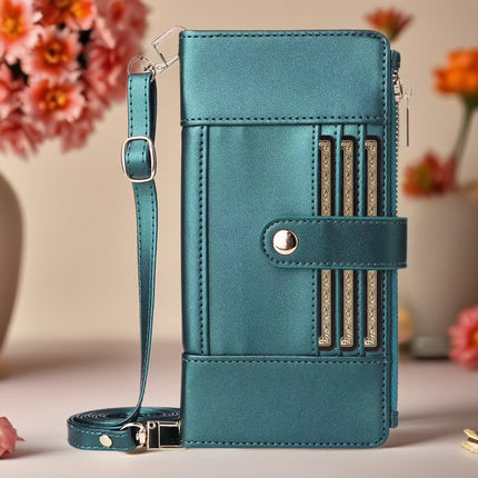 Elaris Crossbody Leather Wallet Phone Case with Card Slots & Secure Closure