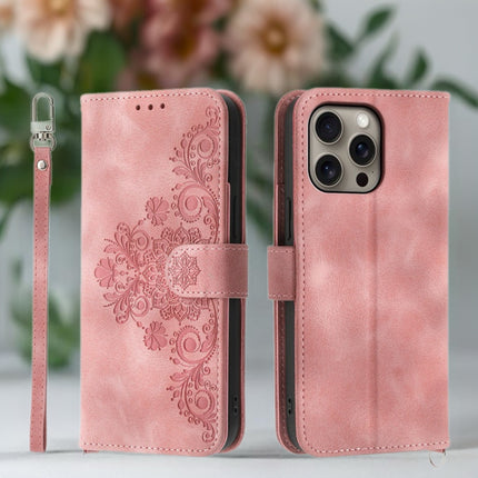 Floral Embossed Leather Flip Wallet Case for iPhone | Card Holder & Full Body Protective Cover