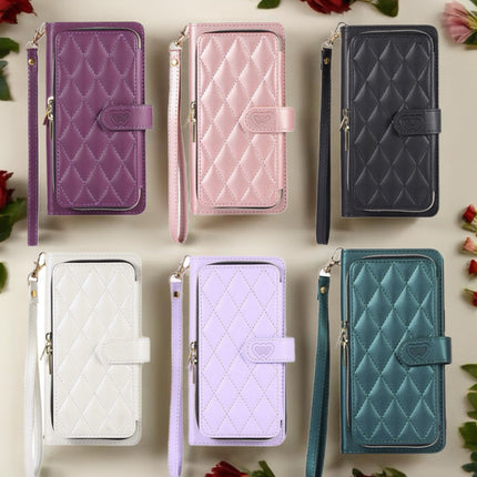 Padded Leather iPhone Wallet Phone Case with Zipper | Card Holder & Wrist Strap