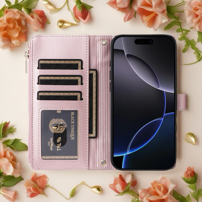 Elaris Crossbody Leather Wallet Phone Case with Card Slots & Secure Closure