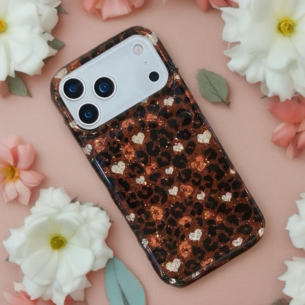 Glitter Leopard Heart Case for iPhone | Sparkly Protective Phone Cover
