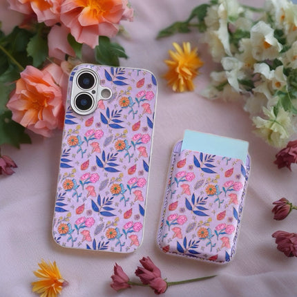 Elysia Floral MagSafe Wallet Phone Case with Elegant Card Holder