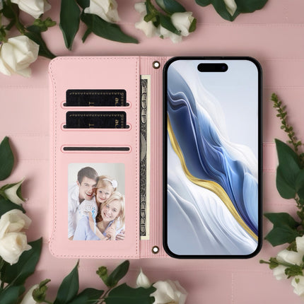 Velora Zip Phone Wallet Case with Card Slots & Wrist Strap | Secure Flip Stand Phone Cover