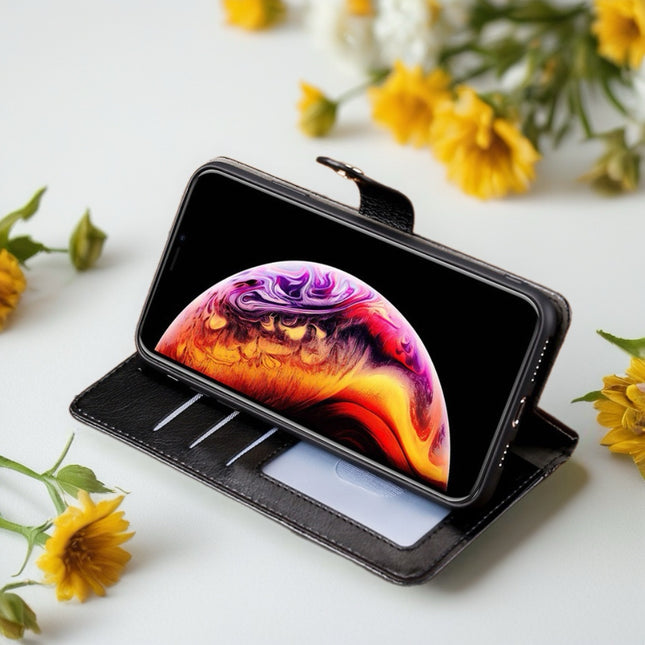 Valencia Luxe Zip Wallet Phone Case Multi Card Leather Cover with Wrist Strap