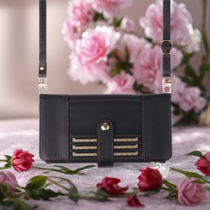 Elaris Crossbody Leather Wallet Phone Case with Card Slots & Secure Closure