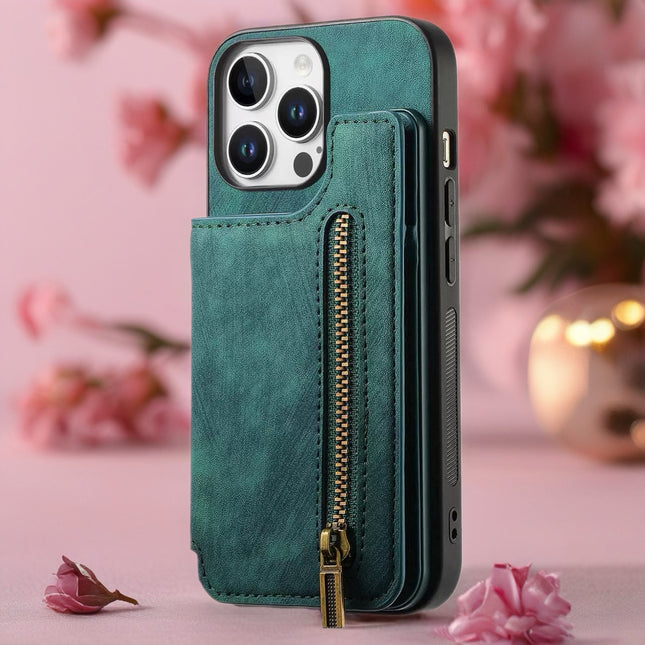 Prestige Zip Leather Phone Case | Wallet Phone Cover with Card Slots