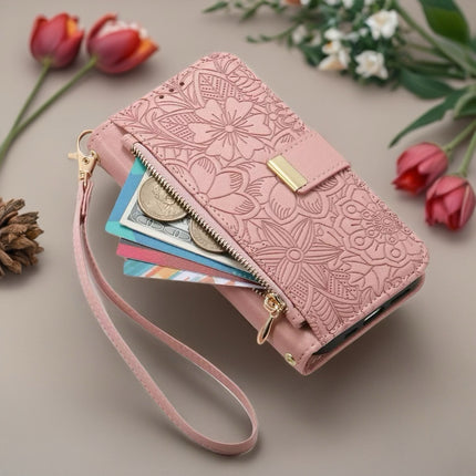Floral Wallet Phone Case with Pouch | Elegant Flower Design, Protective Cover & Built-In Storage for Cards and Essential