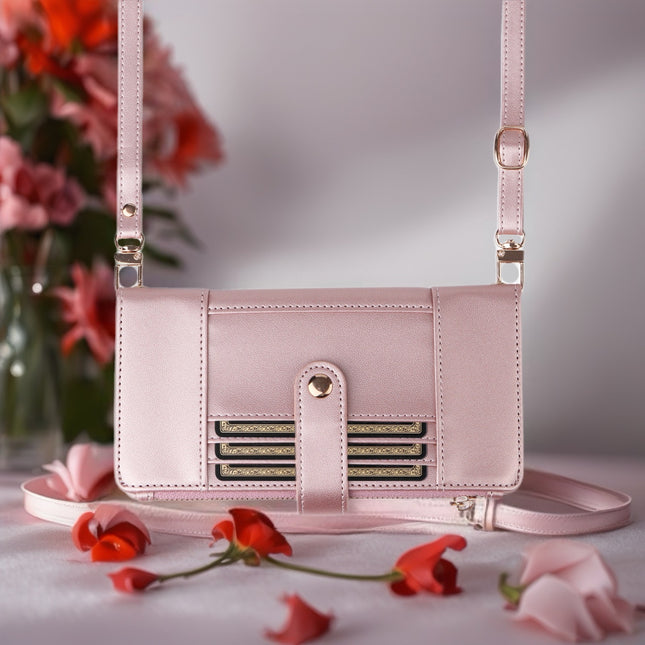 Elaris Crossbody Leather Wallet Phone Case with Card Slots & Secure Closure