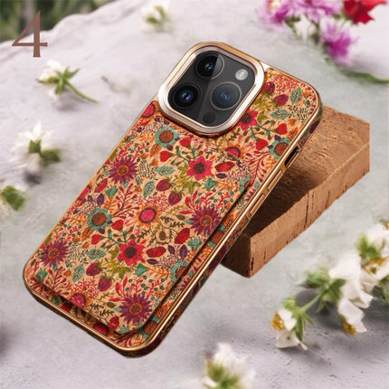 Bohemian Fabric Phone Case with Card Holder Wallet iPhone Case Fashionable Durable and Practical