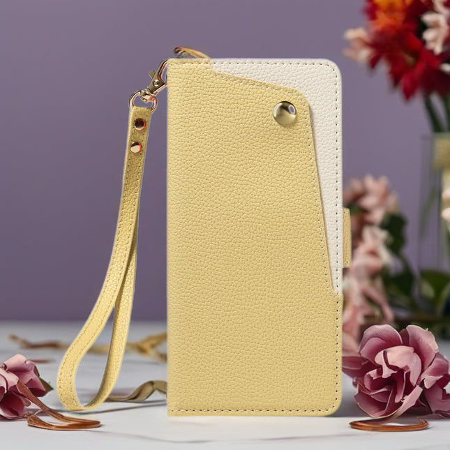 PetalLuxe Leather Wallet Phone Case Card Holder Stand Cover with Wrist Strap