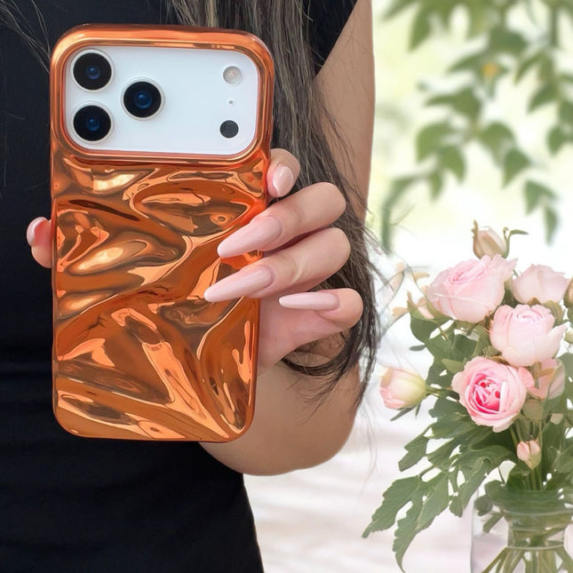 Chrome Wave Case for iPhone | Glossy Shockproof Protective Phone Cover