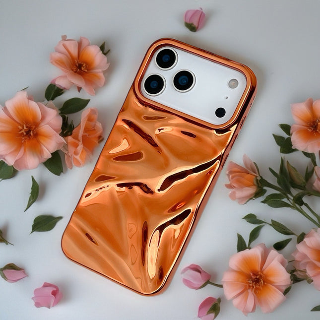 Chrome Wave Case for iPhone | Glossy Shockproof Protective Phone Cover