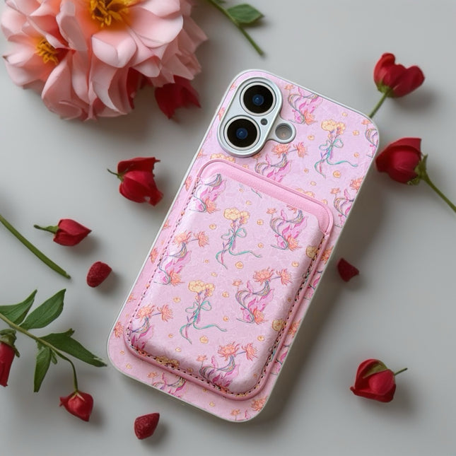 Elysia Floral MagSafe Wallet Phone Case with Elegant Card Holder