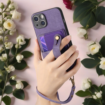 Leather Card Holder Case for iPhone | Wallet Phone Cover with Wrist Strap & Kickstand