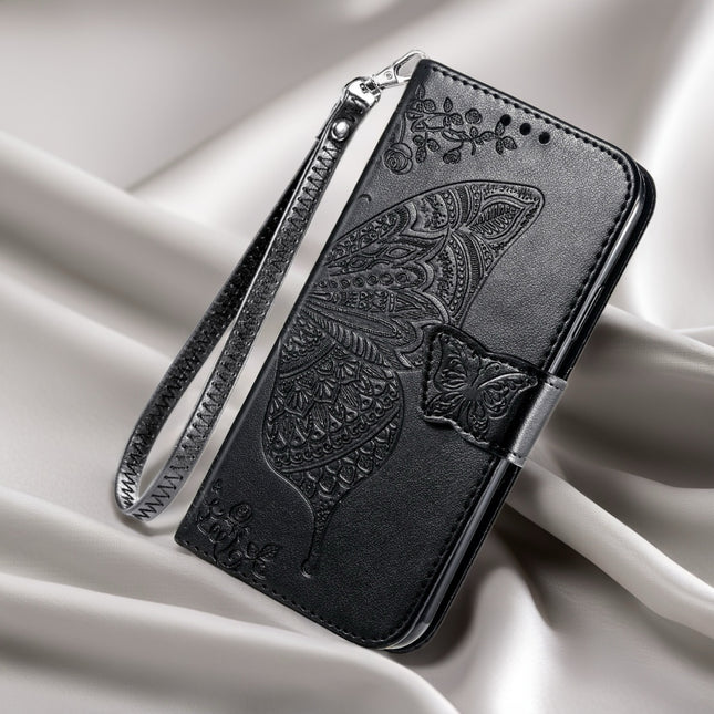 Butterfly Leather Wallet Phone Case with Card Slot and Flip Cover, Protective Case for iPhone