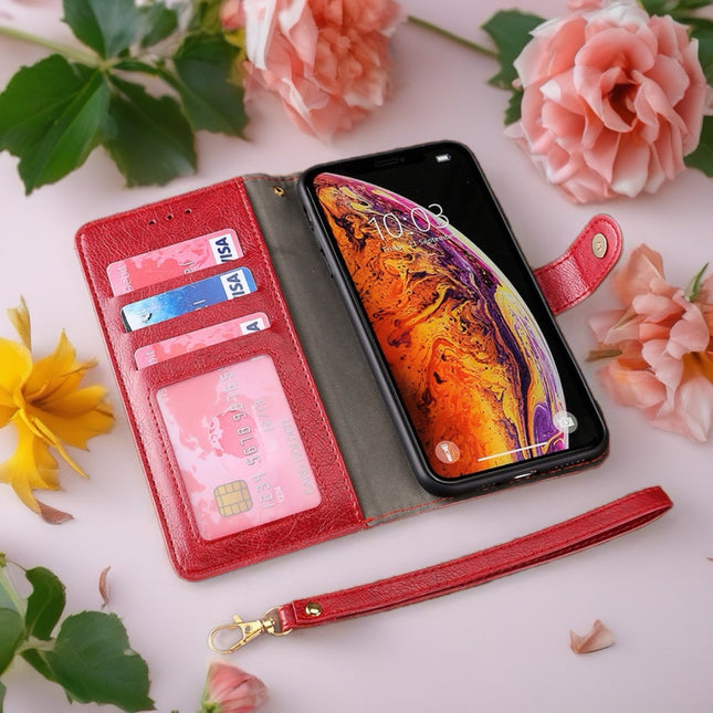 Valencia Luxe Zip Wallet Phone Case Multi Card Leather Cover with Wrist Strap