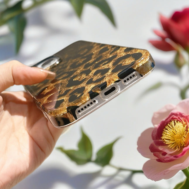 Zahara Luxe Leopard Glitter Phone Case Glossy Bold Protective Design