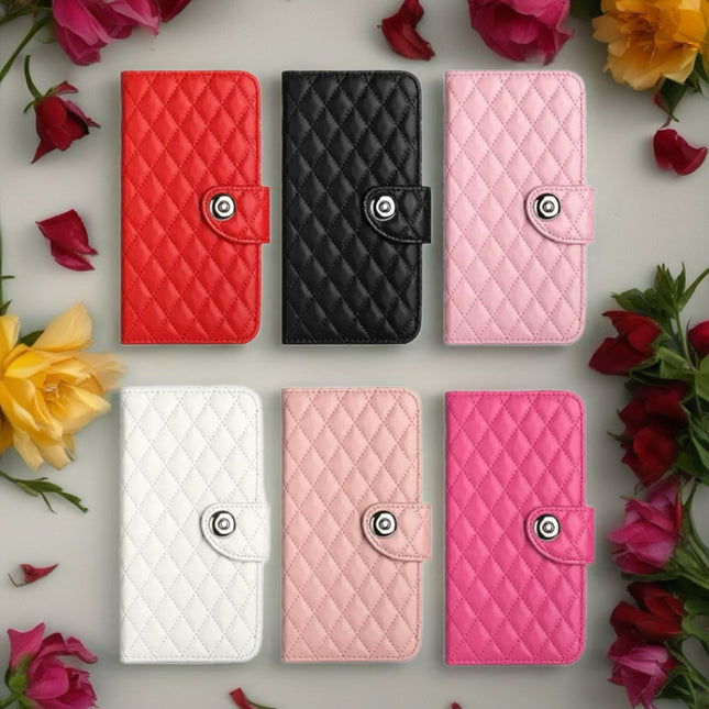 Luxe Quilted Phone Wallet Case with Card Slots | Magnetic Flip Stand Cover