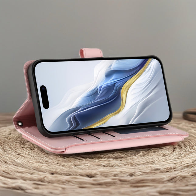 Velora Zip Phone Wallet Case with Card Slots & Wrist Strap | Secure Flip Stand Phone Cover