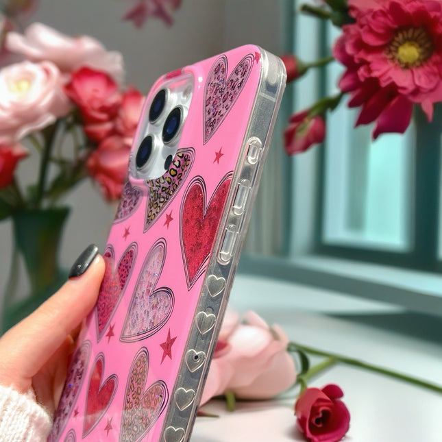 Valentina Sparkle Heart Phone Case Gloss Protective Cover