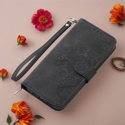 Floral Embossed Leather Flip Wallet Case for iPhone | Card Holder & Full Body Protective Cover